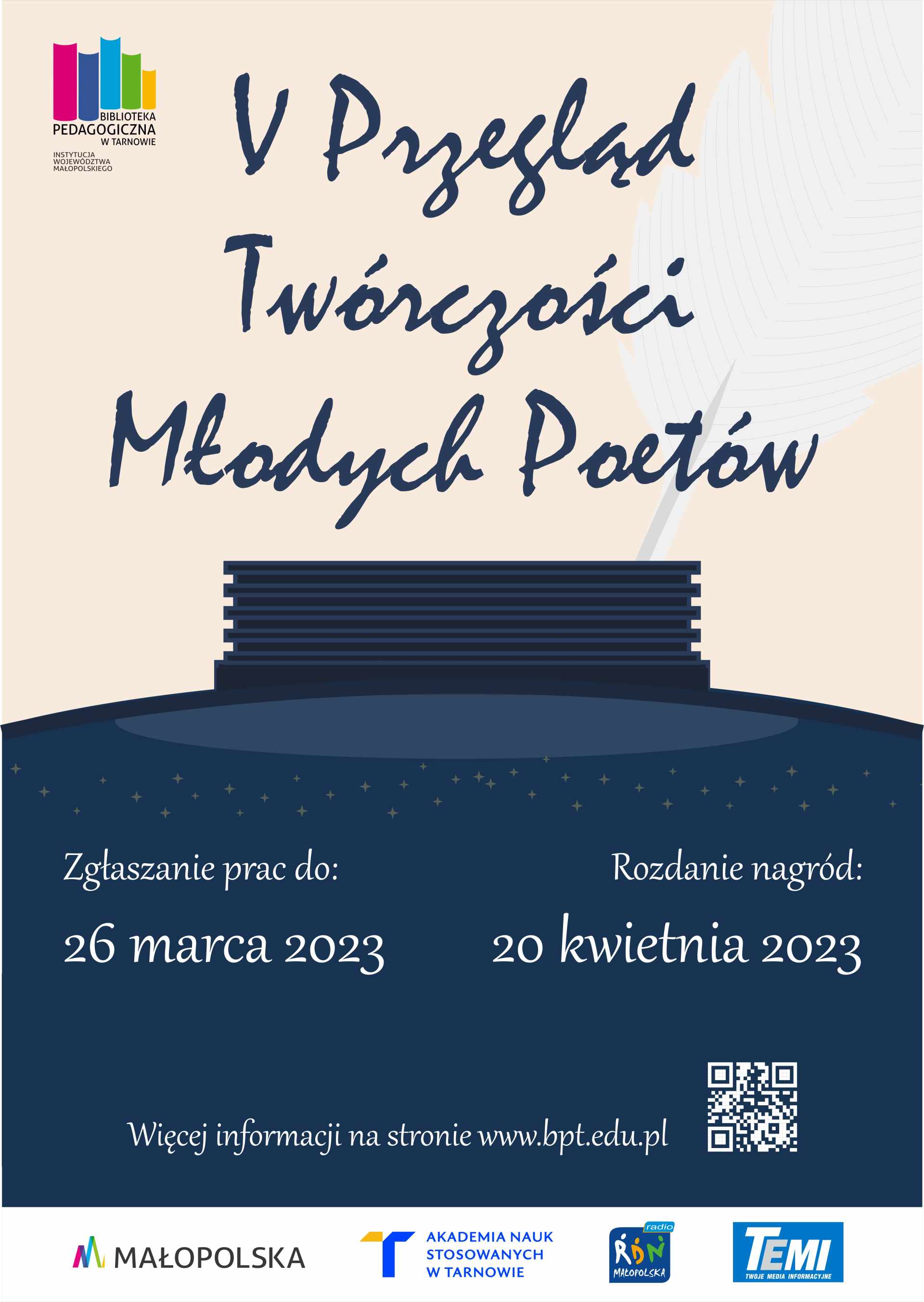 Plakat promujący V Przegląd Twórczości Młodych Poetów